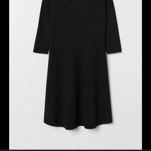 H&M Elegant Black Long Sleeve Dress